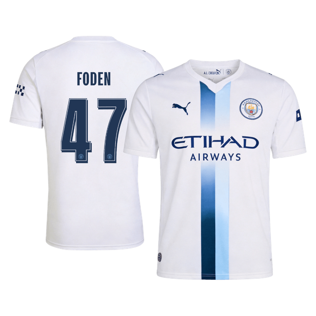 FODEN #47 Manchester City Third Soccer Jersey 2026/27 White - UCL