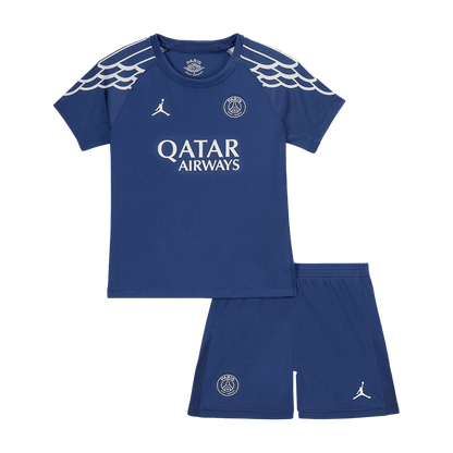 Kid's PSG Fourth Away Soccer Jersey Kit(Jersey+Shorts) 2024/25 Navy