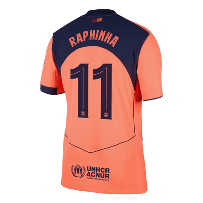 Authentic RAPHINHA #11 Barcelona Third Away Soccer Jersey 2025/26