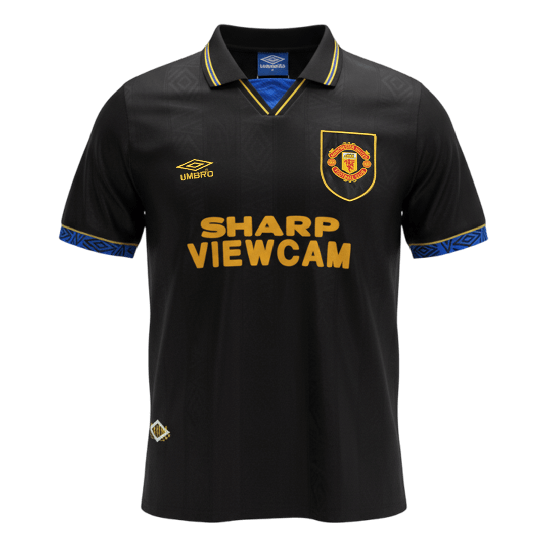Retro 93/94 Manchester United Away Soccer Jersey Black