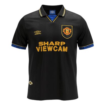 Retro 93/94 Manchester United Away Soccer Jersey Black