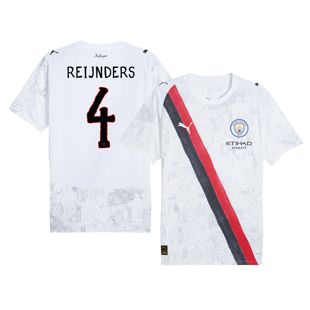 REIJNDERS #4 Manchester City KidSuper Soccer Jersey 2025/26 White - Club World Cup