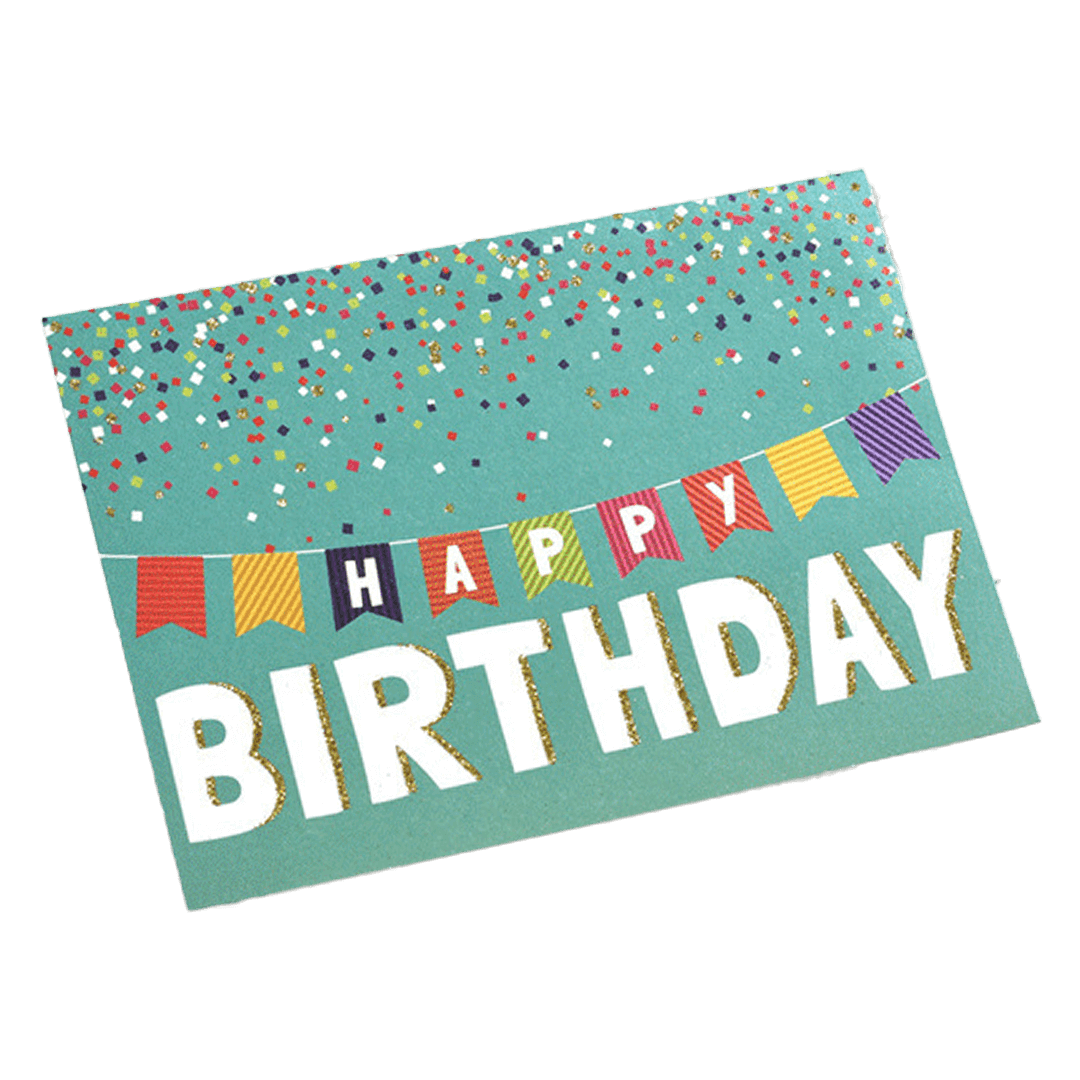 Custom Colorful Flag Birthday Card Green football shirt 2025/26
