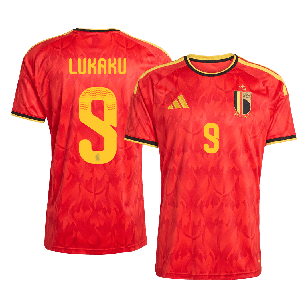 LUKAKU #9 Belgium Home Soccer Jersey World Cup 2026 Red