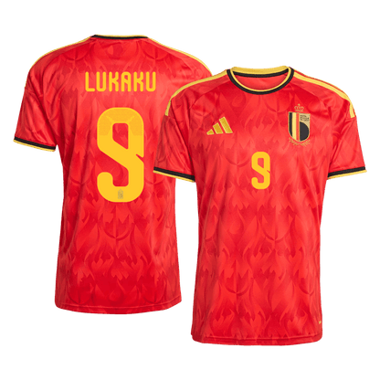 LUKAKU #9 Belgium Home Soccer Jersey World Cup 2026 Red