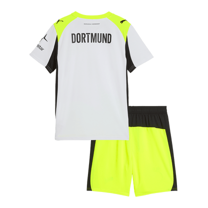 Kid's Borussia Dortmund Away Soccer Jersey Kit(Jersey+Shorts) 2025/26