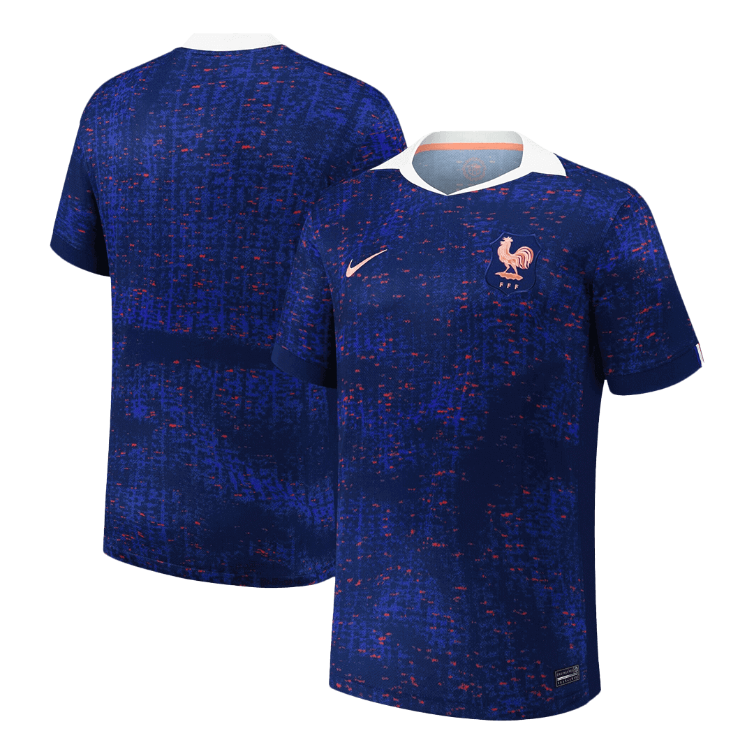Men's France Home Soccer Jersey 2025 Blue - Women's Euro