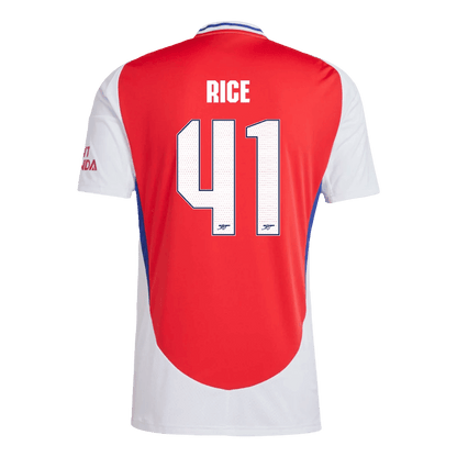 RICE #41 Arsenal Home Soccer Jersey 2024/25 Red - UCL