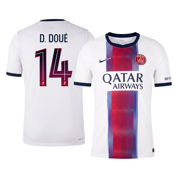 Authentic D. DOUÉ #14 PSG Away Soccer Jersey 2026/27