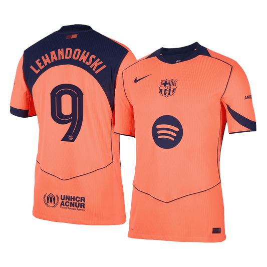 Authentic LEWANDOWSKI #9 Barcelona Third Away Soccer Jersey 2025/26