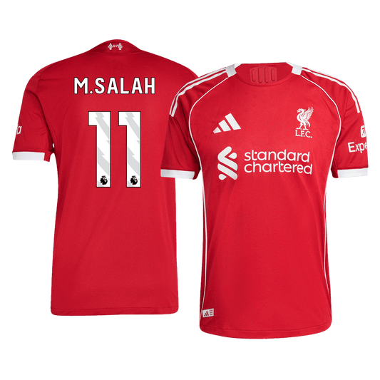 Authentic M.SALAH #11 Liverpool Home Soccer Jersey 2025/26 Red