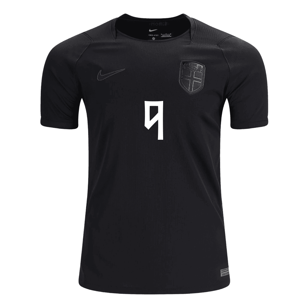 BRAUT HAALAND #9 Norway Away Soccer Jersey World Cup 2026 Black