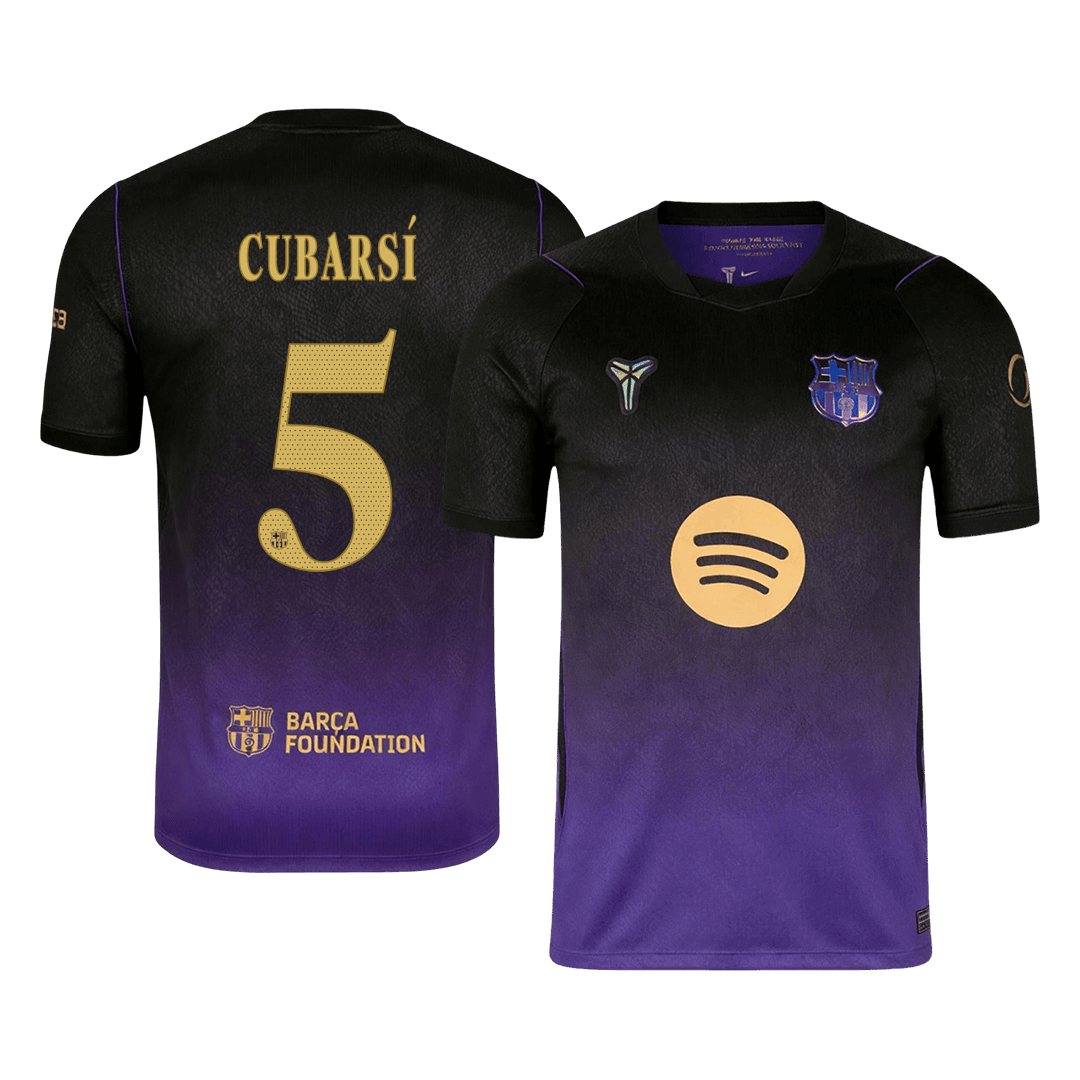 CUBARSÍ #5 Barcelona x Kobe Bryant Away Soccer Jersey 2026/27 Black/Purple- UCL