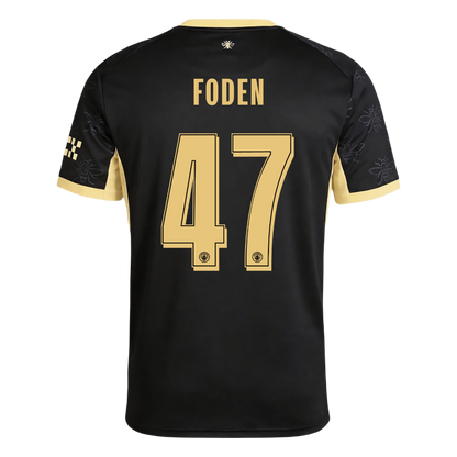 FODEN #47 Manchester City Away Soccer Jersey 2026/27 Black - UCL