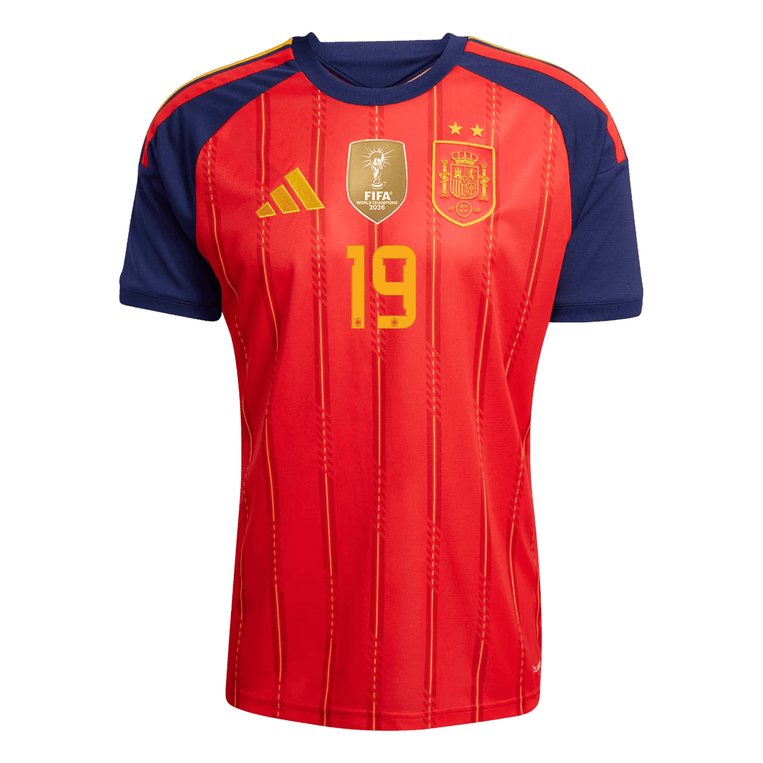 LAMINE YAMAL #19 Spain Champion Edition Home Soccer Jersey World Cup 2026 Red