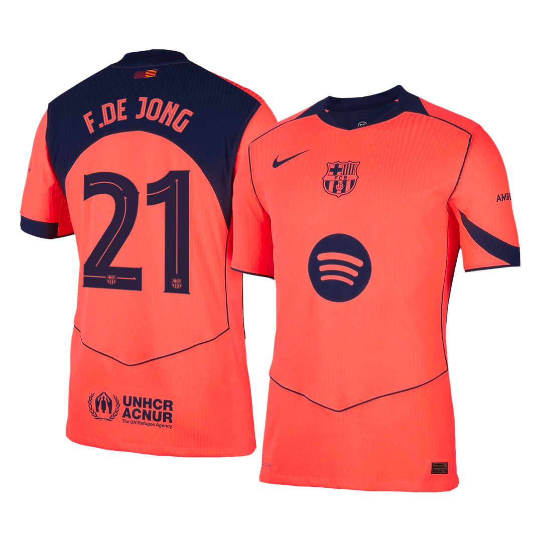Authentic F.DE JONG #21 Barcelona Third Away Soccer Jersey 2025/26