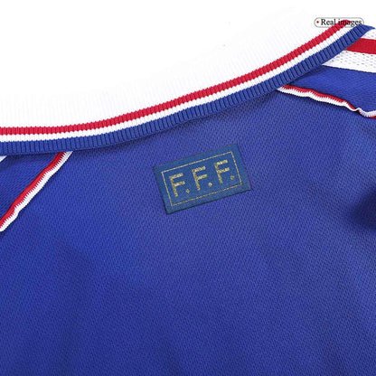 Retro ZIDANE #10 1998 France Home Soccer Jersey