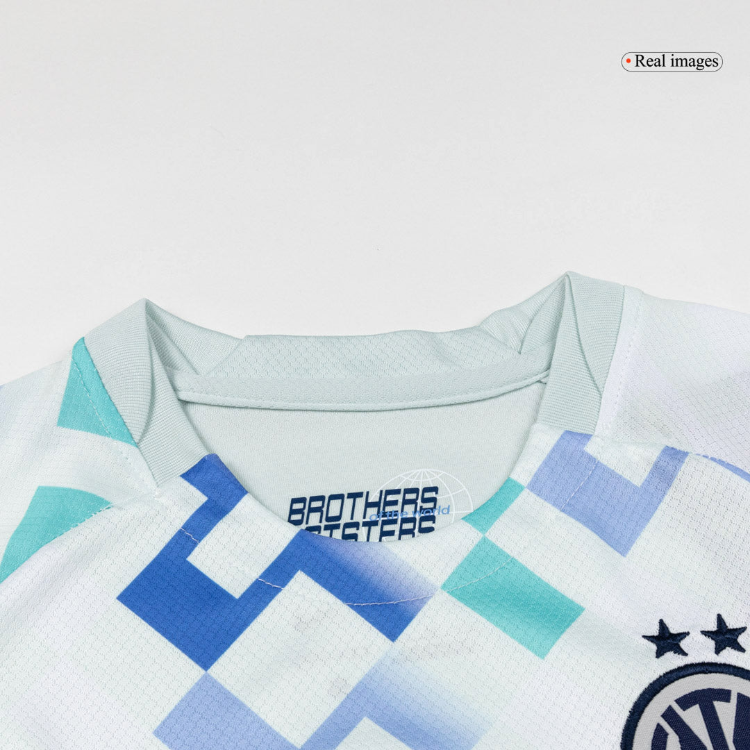 Kid's Inter Milan Away Soccer Jersey Kit(Jersey+Shorts) 2025/26 White