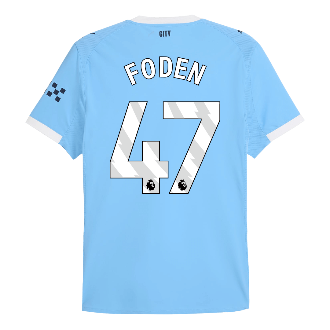 Authentic  FODEN #47 Manchester City Home Soccer Jersey 2025/26 Blue