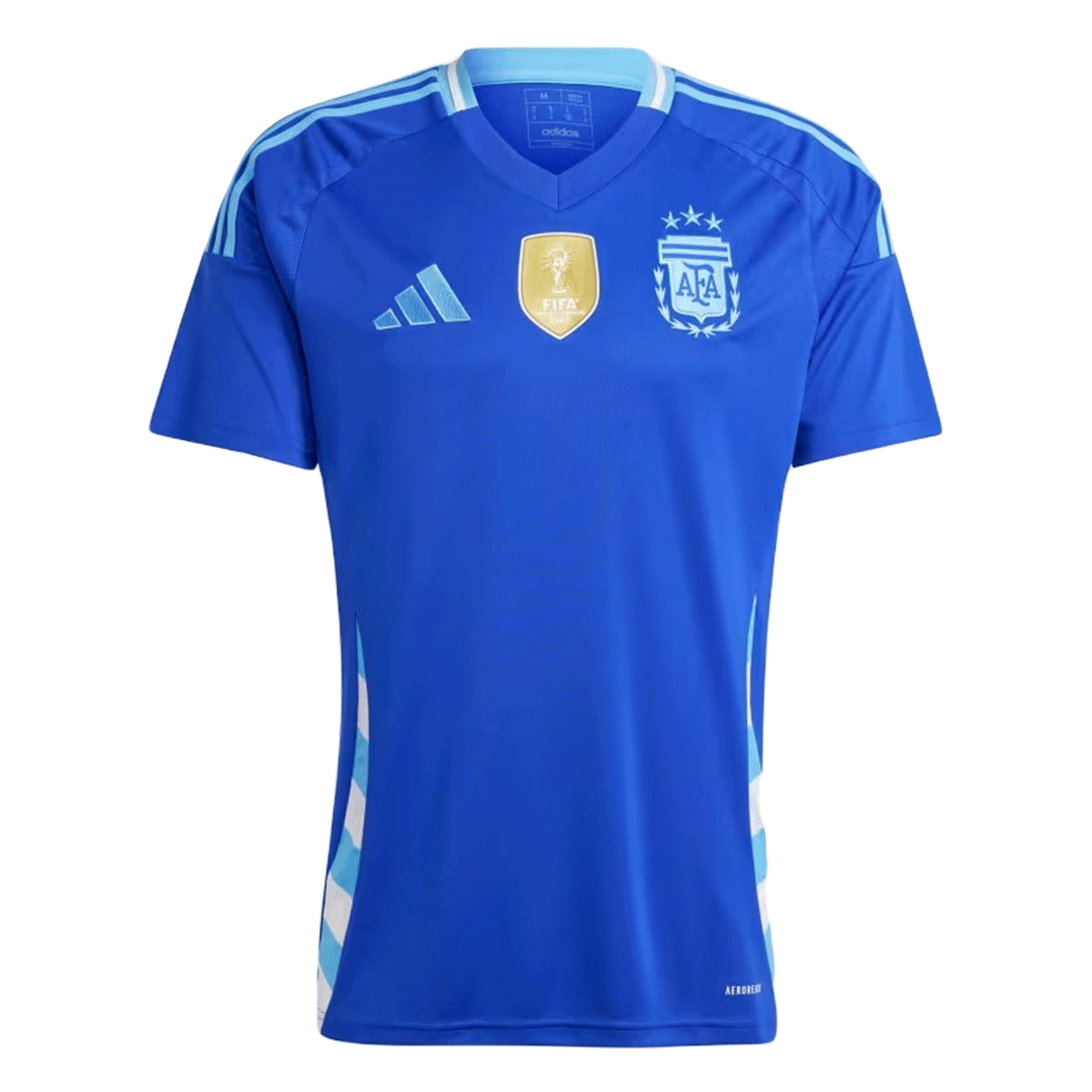 Men's Argentina Away Soccer Jersey Kit  (Jersey+Shorts+Socks) 2024