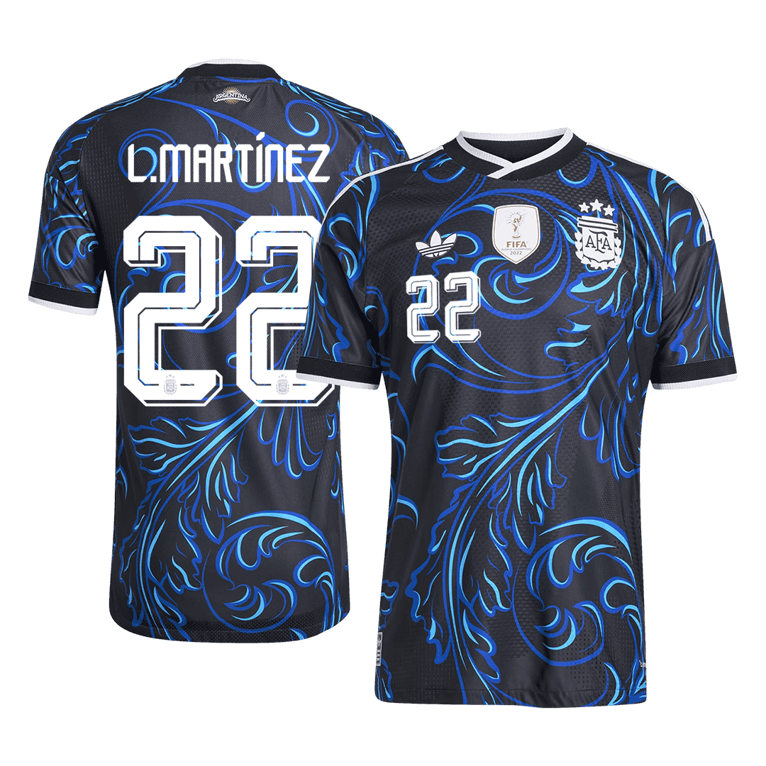 Authentic L. MARTÍNEZ #22 Argentina Away Soccer Jersey 2026