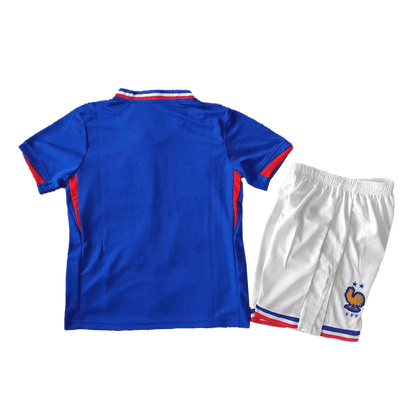 Kid's France Home Soccer Jersey Kit(Jersey+Shorts+Socks) Euro 2024