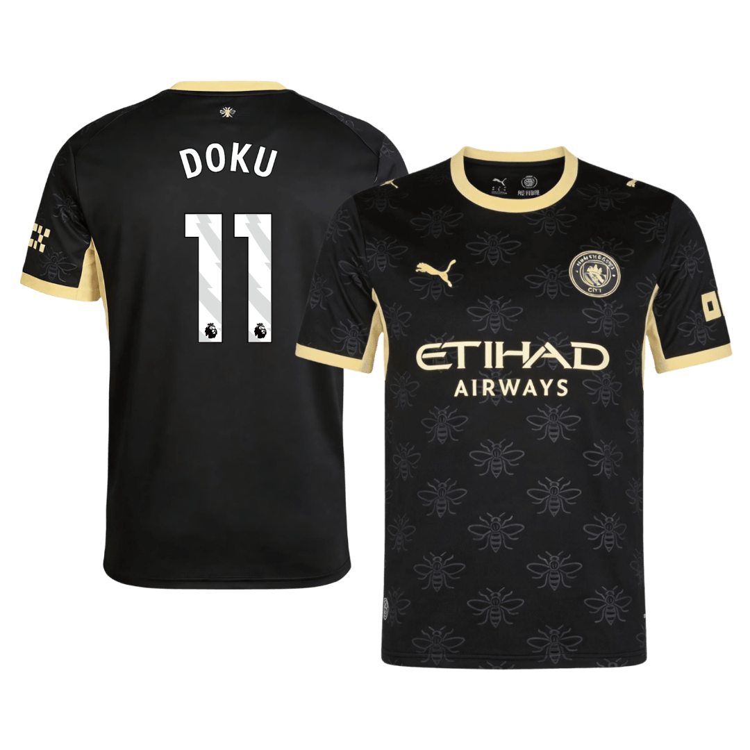 DOKU #11 Manchester City Away Soccer Jersey 2026/27 Black