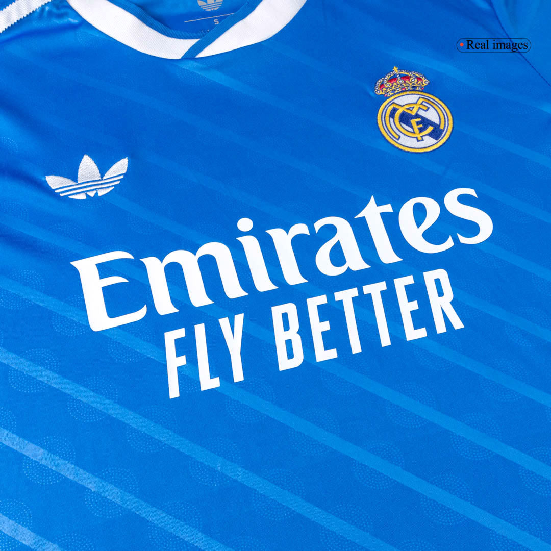 Real Madrid Third Away Long Sleeve Soccer Jersey 2025/26 Blue