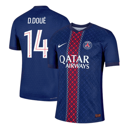 Authentic D.DOUÉ #14 PSG Home Soccer Jersey 2025/26 Navy