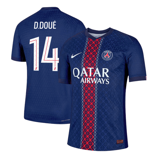 Authentic D.DOUÉ #14 PSG Home Soccer Jersey 2025/26 Navy