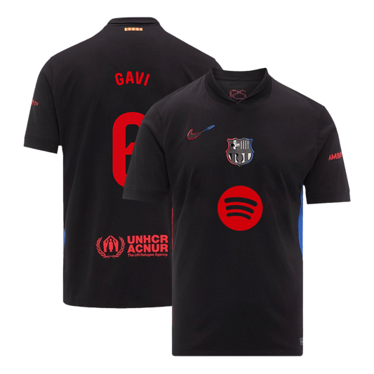 GAVI #6 Barcelona Away Soccer Jersey 2024/25  - Spotify Logo Without Text