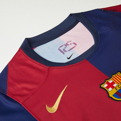 RAPHINHA #11 Barcelona Home Soccer Jersey 2024/25 Red&Blue - UCL