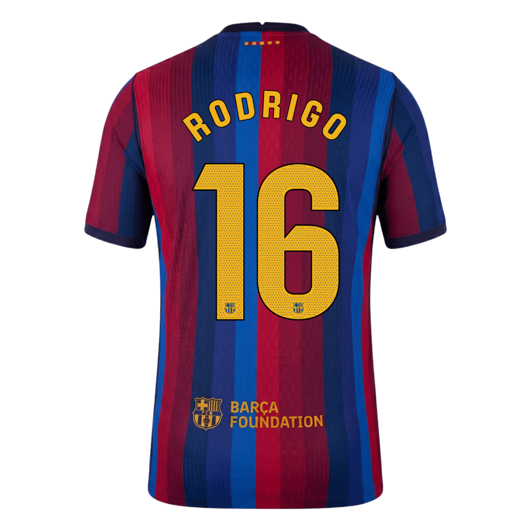 Authentic RODRIGO #16 Barcelona Home Soccer Jersey 2026/27