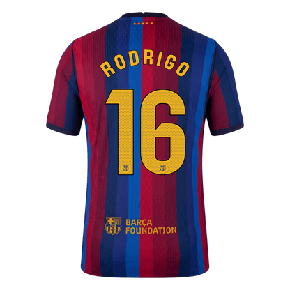 Authentic RODRIGO #16 Barcelona Home Soccer Jersey 2026/27