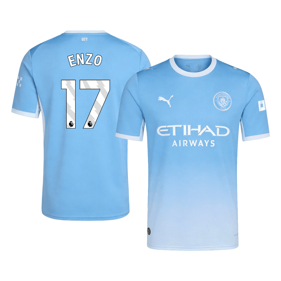 ENZO #17 Manchester City Home Soccer Jersey 26/27 Blue