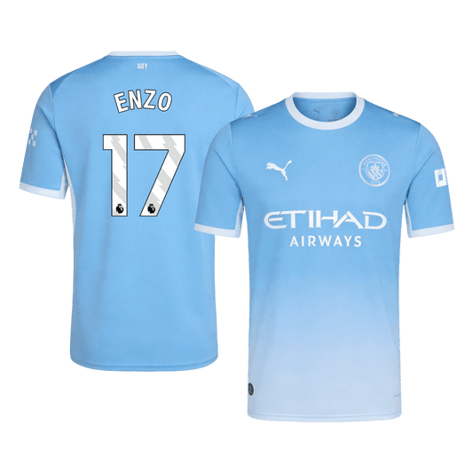 ENZO #17 Manchester City Home Soccer Jersey 26/27 Blue