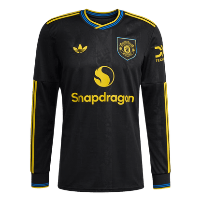 Manchester United Third Away Long Sleeve Soccer Jersey 2025/26 Black