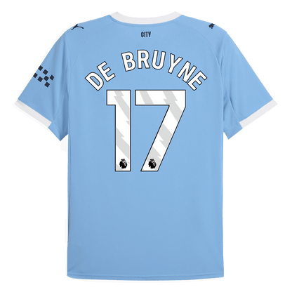 DE BRUYNE #17 Manchester City Home Soccer Jersey 2025/26 Blue