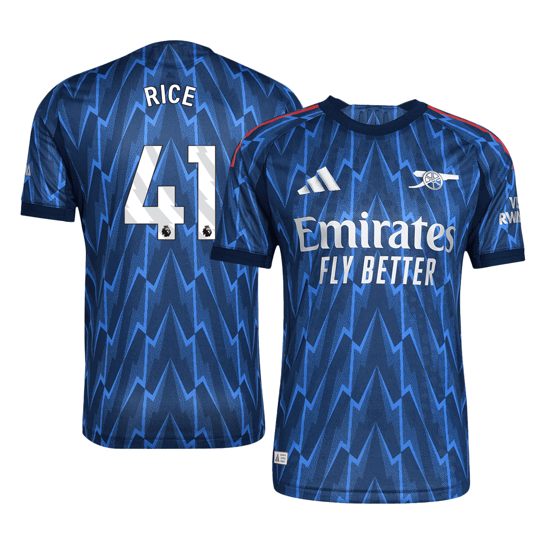 RICE #41 Authentic Arsenal Away Soccer Jersey 2025/26 Blue