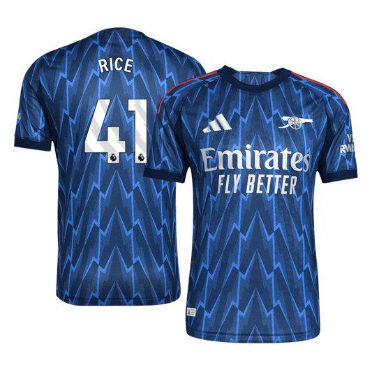 RICE #41 Authentic Arsenal Away Soccer Jersey 2025/26 Blue