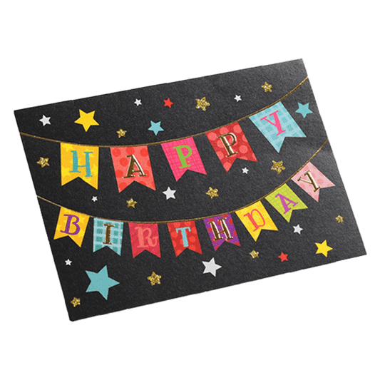 Custom Colorful Flag Birthday Card Black football shirt 2025/26