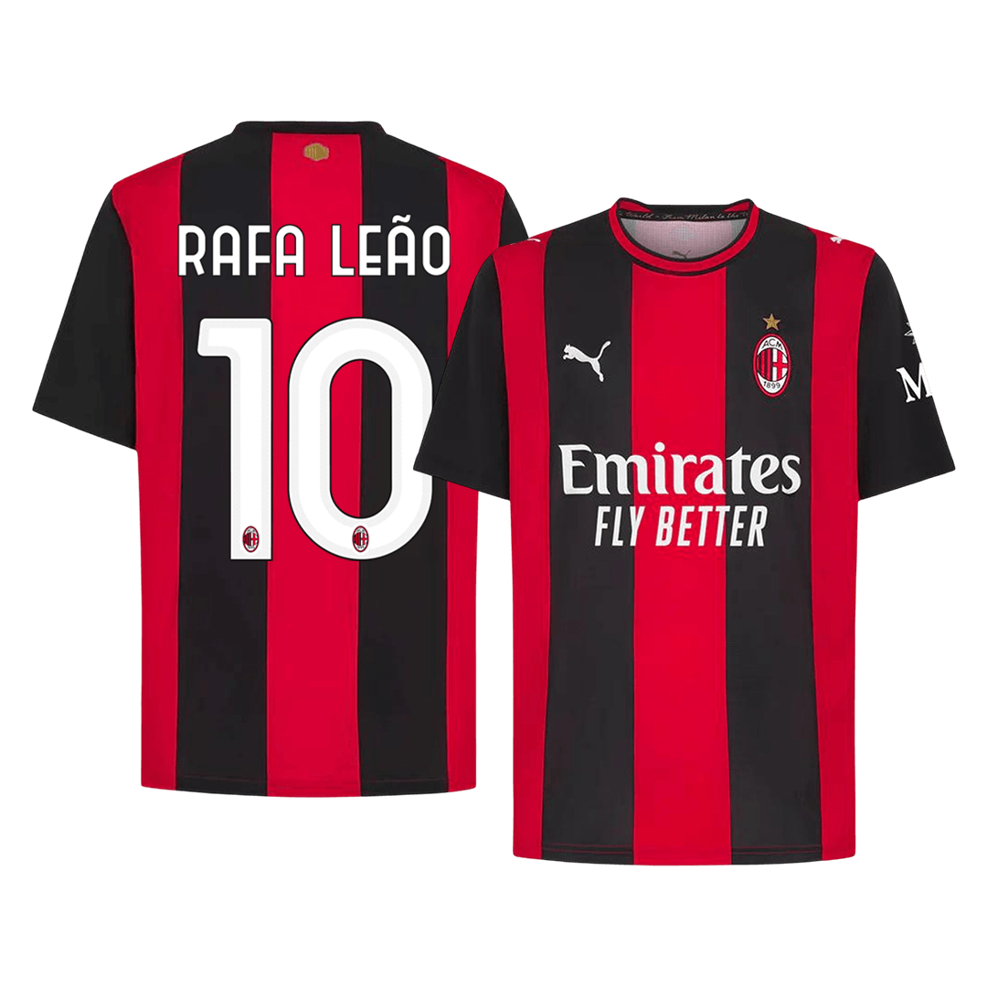 RAFA LEÃO #10 AC Milan Home Soccer Jersey 2026/27 Red&Black