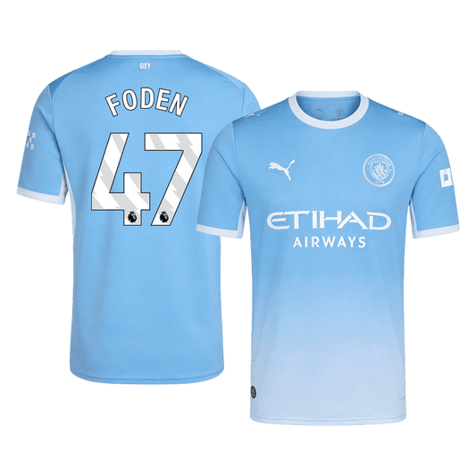 FODEN #47 Manchester City Home Football Shirt 26/27 Blue
