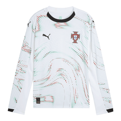 Portugal Away Long Sleeve Soccer Jersey 2025 White