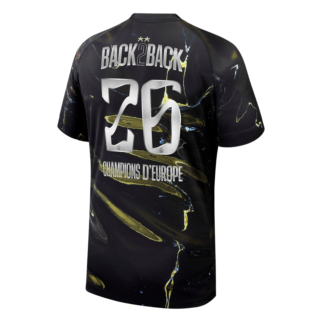 2025/26 PSG Night Edition Soccer Jersey Champions of Europe 2026 Print