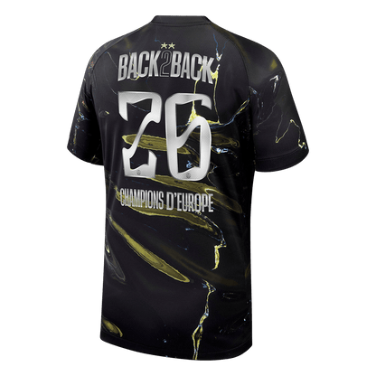 2025/26 PSG Night Edition Soccer Jersey Champions of Europe 2026 Print
