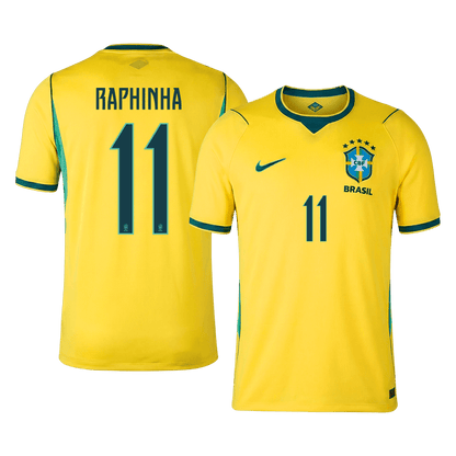 RAPHINHA #11 Brazil Home Soccer Jersey World Cup 2026 Yellow