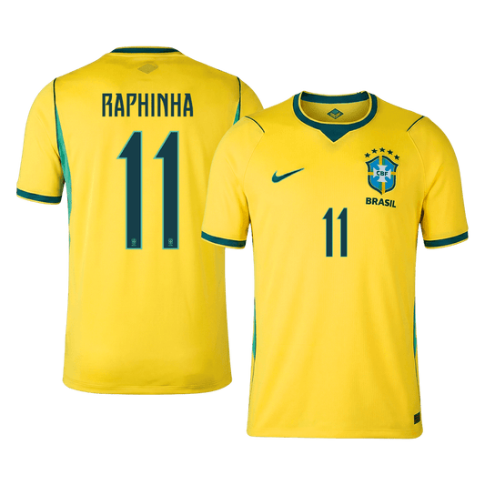 RAPHINHA #11 Brazil Home Football Shirt World Cup 2026 Yellow