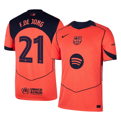 F.DE JONG #21 Barcelona Third Away Soccer Jersey 2025/26—UCL