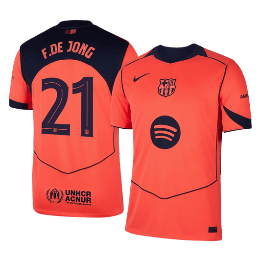 F.DE JONG #21 Barcelona Third Away Soccer Jersey 2025/26—UCL